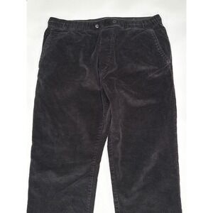 American Eagle Men's Black Corduroy Jogger Pants Size M Flex Waistband Casual